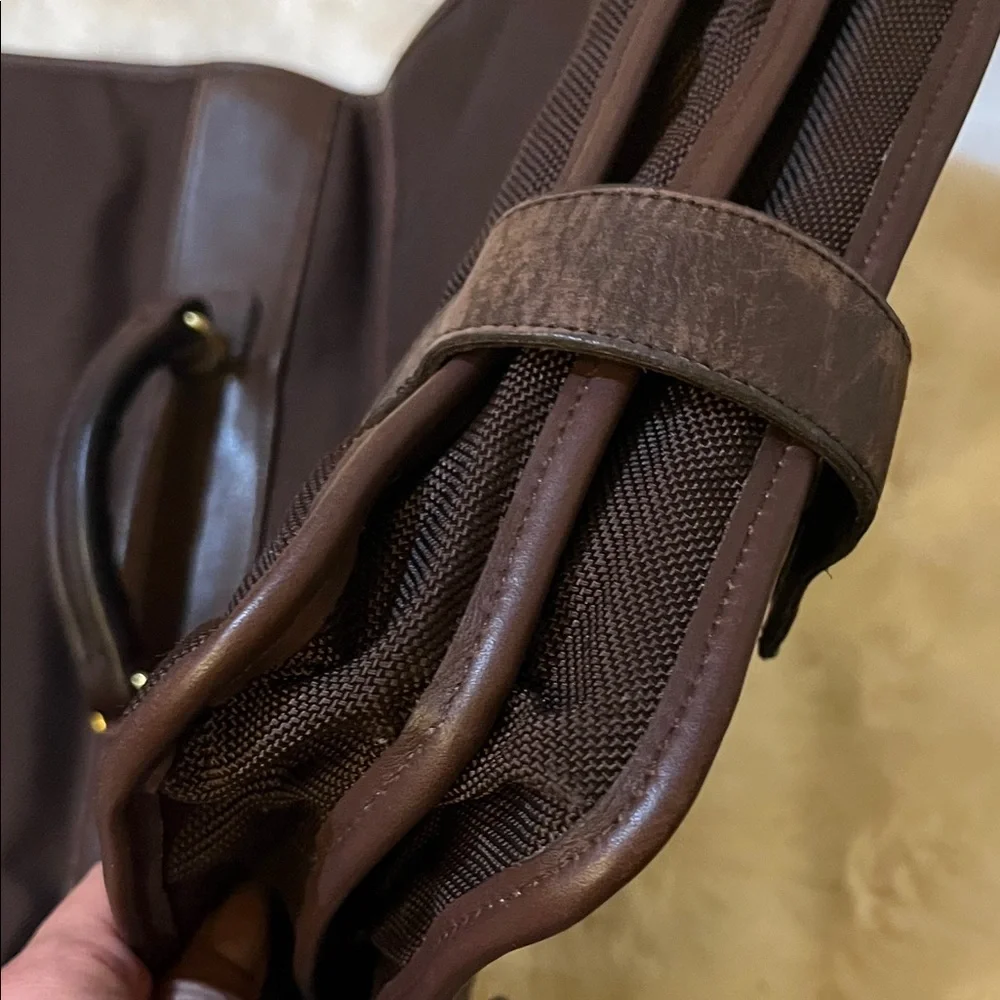 Coach Elegant Brown Leather Briefcase